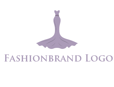 bride strapless long dress logo