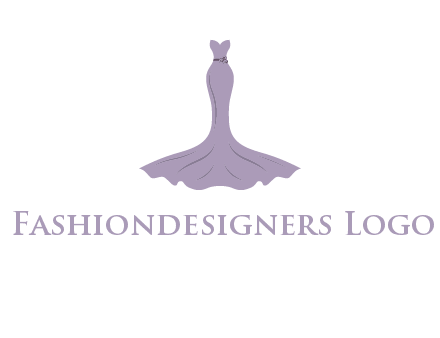 bride strapless long dress logo