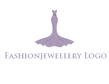 bride strapless long dress logo