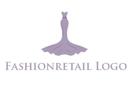 bride strapless long dress logo
