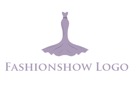 bride strapless long dress logo