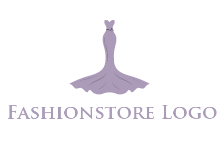 bride strapless long dress logo