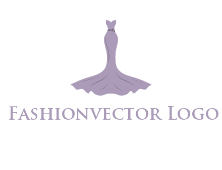bride strapless long dress logo