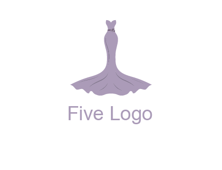 bride strapless long dress logo