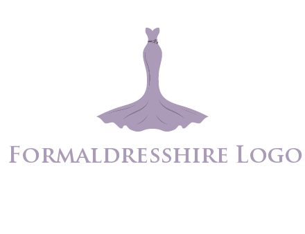 bride strapless long dress logo