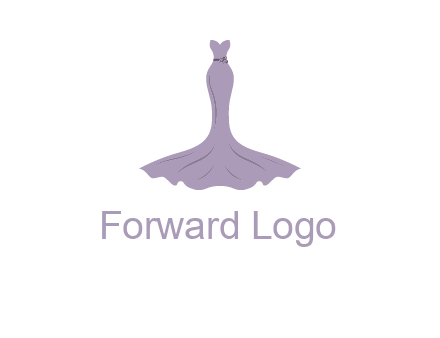 bride strapless long dress logo