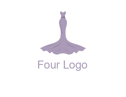 bride strapless long dress logo