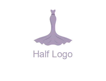 bride strapless long dress logo