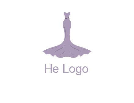 bride strapless long dress logo