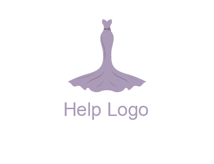 bride strapless long dress logo