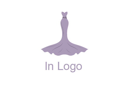 bride strapless long dress logo