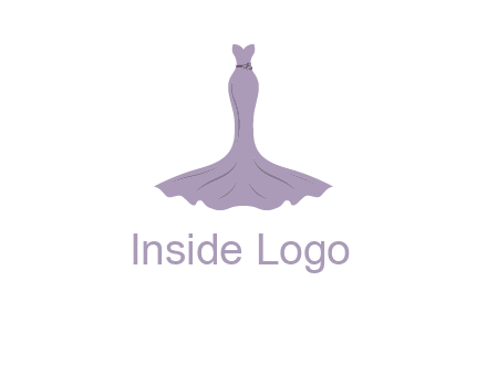 bride strapless long dress logo