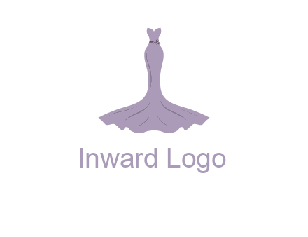bride strapless long dress logo