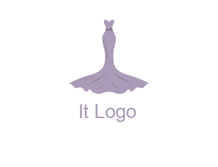 bride strapless long dress logo