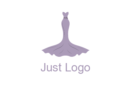 bride strapless long dress logo