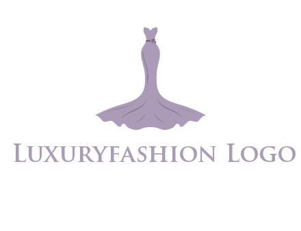bride strapless long dress logo