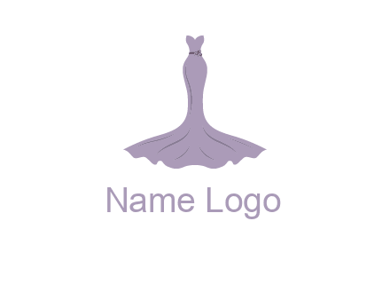 bride strapless long dress logo
