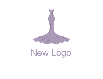 bride strapless long dress logo