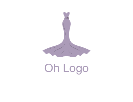 bride strapless long dress logo