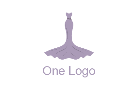 bride strapless long dress logo