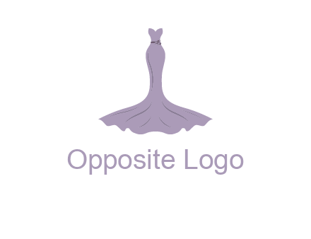 bride strapless long dress logo