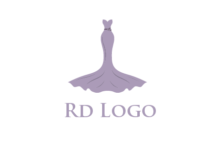 bride strapless long dress logo