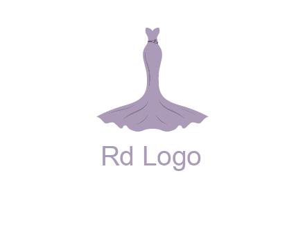 bride strapless long dress logo
