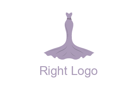 bride strapless long dress logo