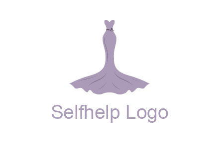 bride strapless long dress logo