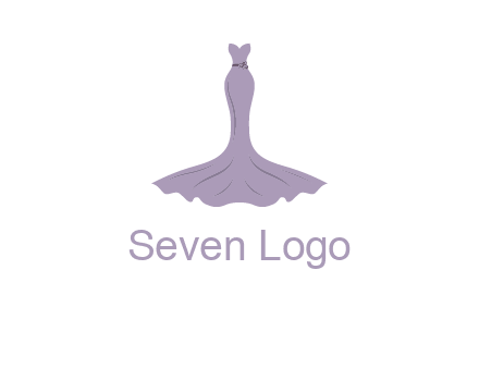 bride strapless long dress logo