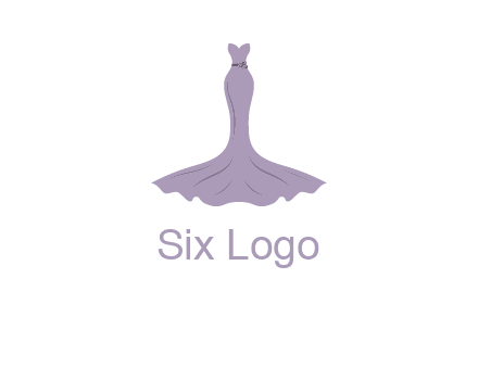 bride strapless long dress logo