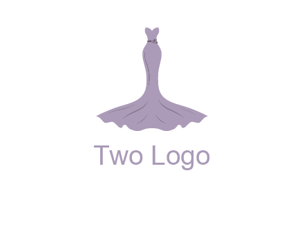 bride strapless long dress logo