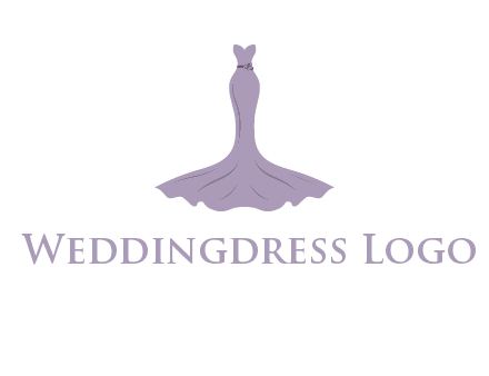 bride strapless long dress logo