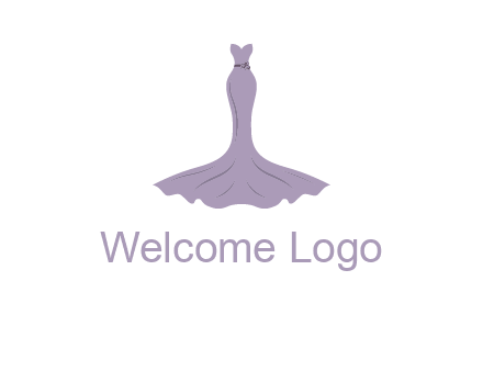 bride strapless long dress logo