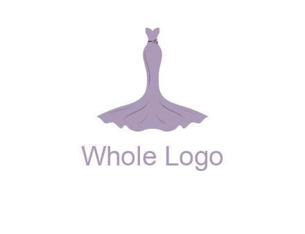 bride strapless long dress logo