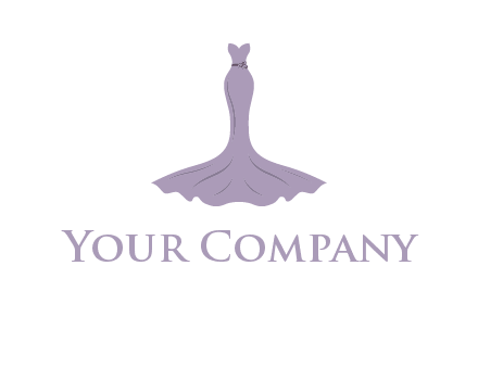 bride strapless long dress logo