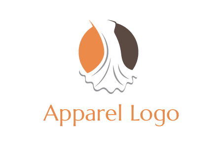 girl weeding dress inside the circle logo