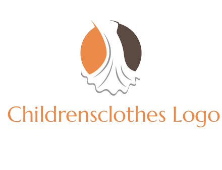 girl weeding dress inside the circle logo