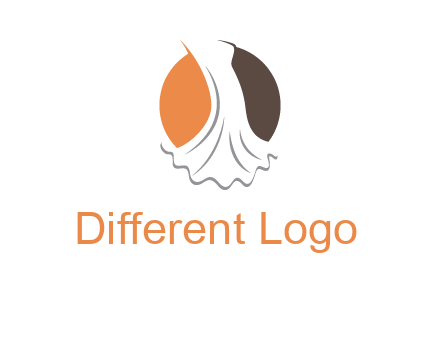 girl weeding dress inside the circle logo