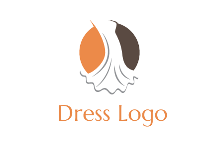 girl weeding dress inside the circle logo