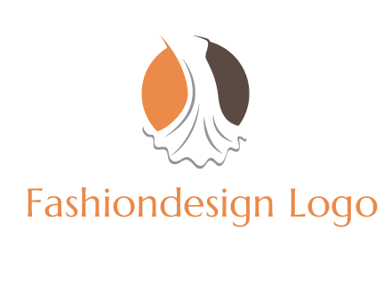 girl weeding dress inside the circle logo