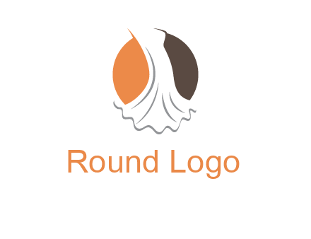 girl weeding dress inside the circle logo