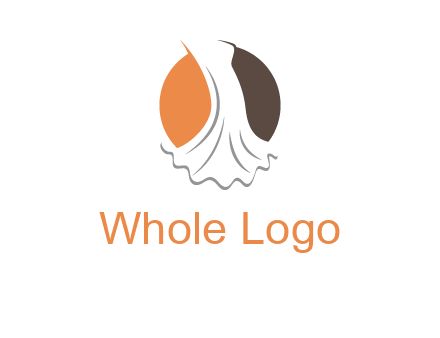 girl weeding dress inside the circle logo
