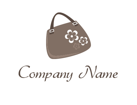 ladies hand purse incorporate with flower logo