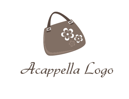 ladies hand purse incorporate with flower logo