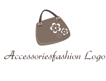 ladies hand purse incorporate with flower logo