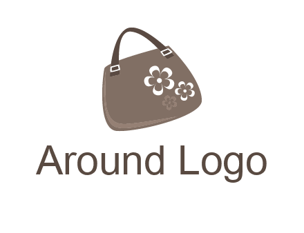 ladies hand purse incorporate with flower logo