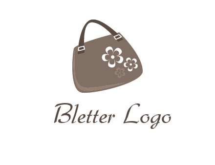 ladies hand purse incorporate with flower logo