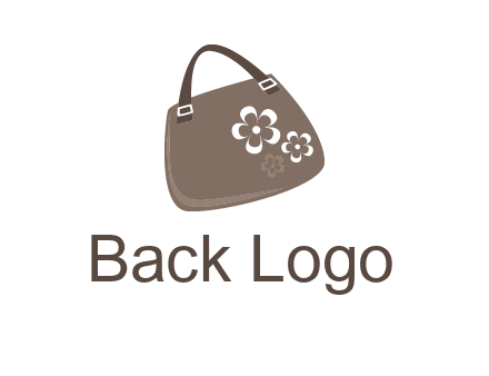 ladies hand purse incorporate with flower logo