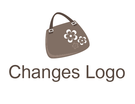 ladies hand purse incorporate with flower logo